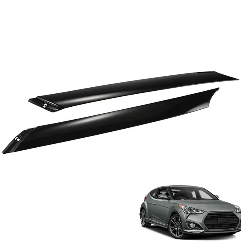 Guarnição do pilar do pára-brisa do carro, moldagem exterior para Hyundai Veloster 2012-2017 861702V000 861802V000, 2pcs