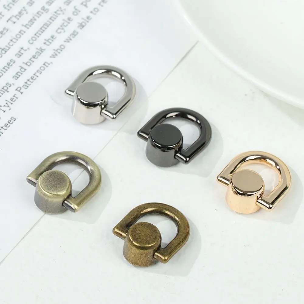Metal Bag Rivet Nail Buckle D Ring Tong Snap Metal Bag Rivet Nail Handbag Belt Hanger Luggage Bag Buckle Handbag Belt Briefcase