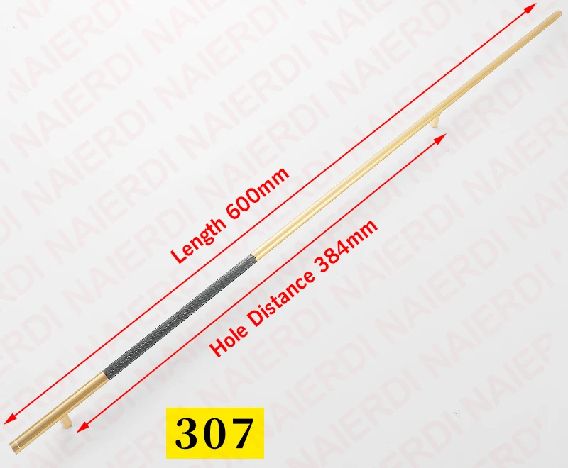 NAIERDI Grau Gold Möbel Griff Mode Küche Kabinett Knöpfe Aluminium Legierung 600-1000mm Schrank Tür Zieht Lange Tür griff