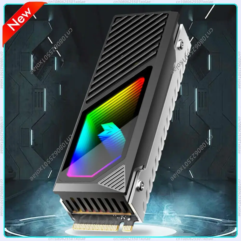 

M.2 2280 SSD Heatsink Solid State Drive Cooler with Thermal Silicone Pad 5V 3 Pin ARGB SSD Cooler M.2 Radiator for M.2 2280 SSD