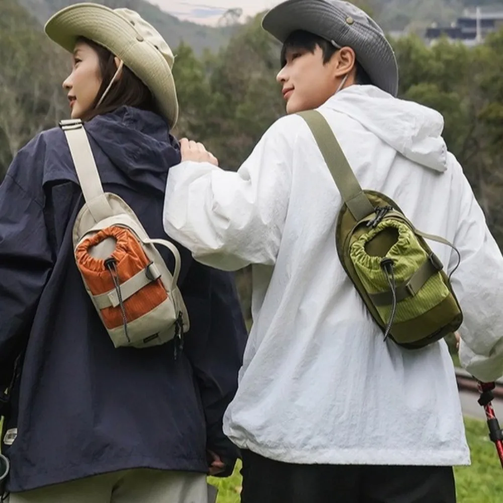 Water Bottle Holder Water Bottle Waist Bag Large Capacity Color Blocking Climbing Water Bottle Bag Waterproof Compartment