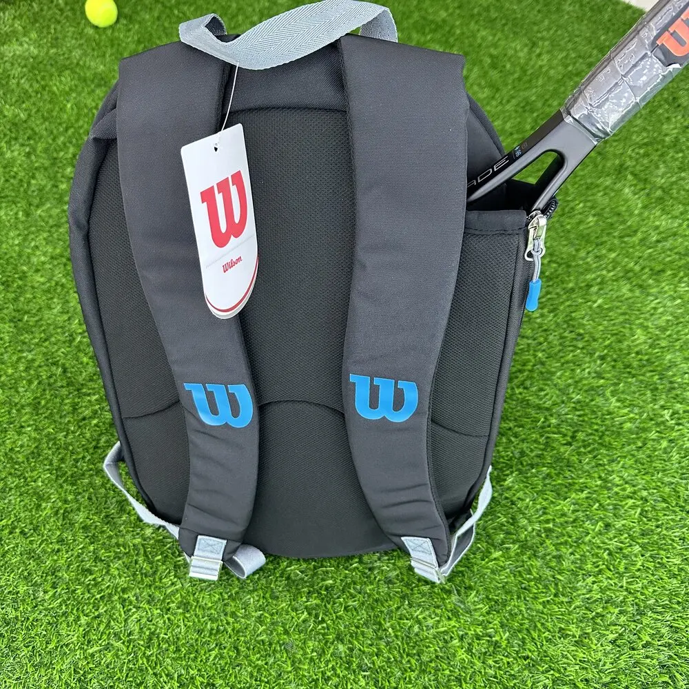 Wilson Ultra Tennis Backpack Multi functional Large Capacity Black/Blue Double Shoulder Tennis Bag WR8009301001