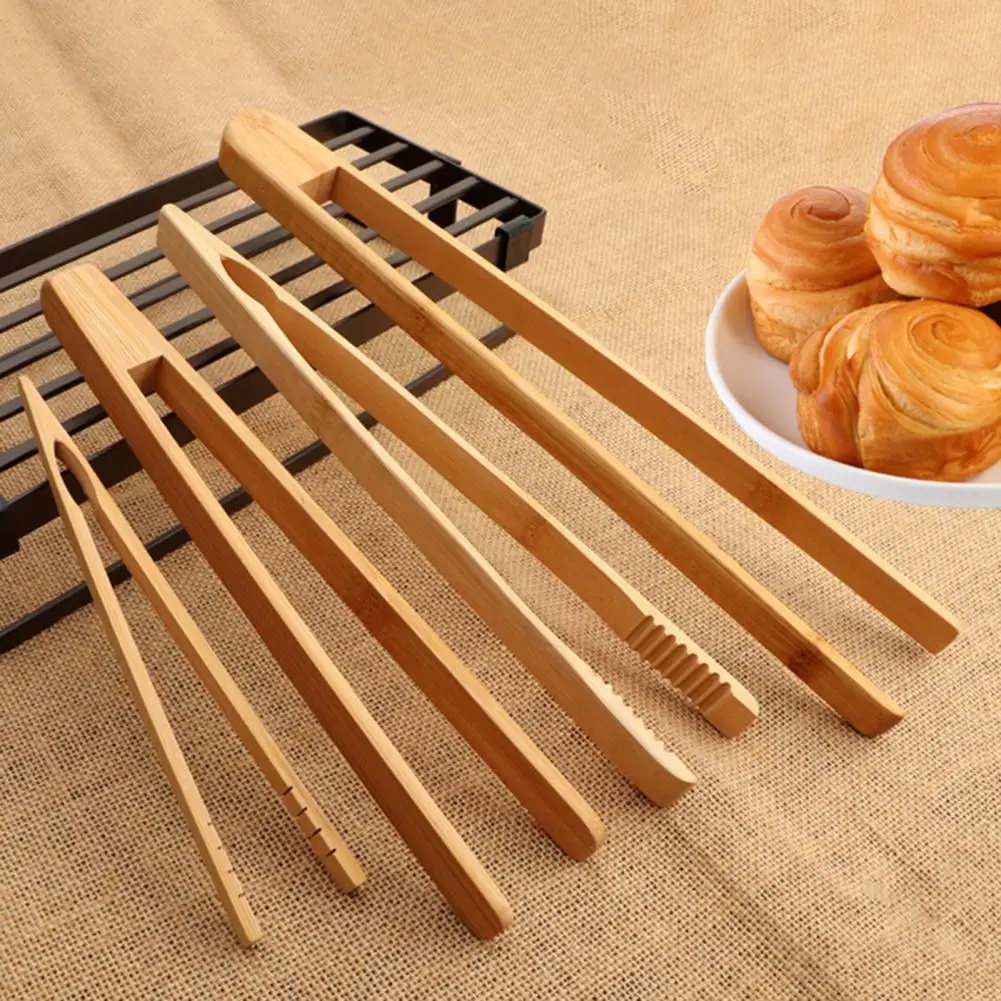 

Magnetic Bamboo Food Tongs Bamboo Toaster Tongs Bamboo Toast Tongs for Cooking Food Clips Bacon Bread for Buffet for Salad