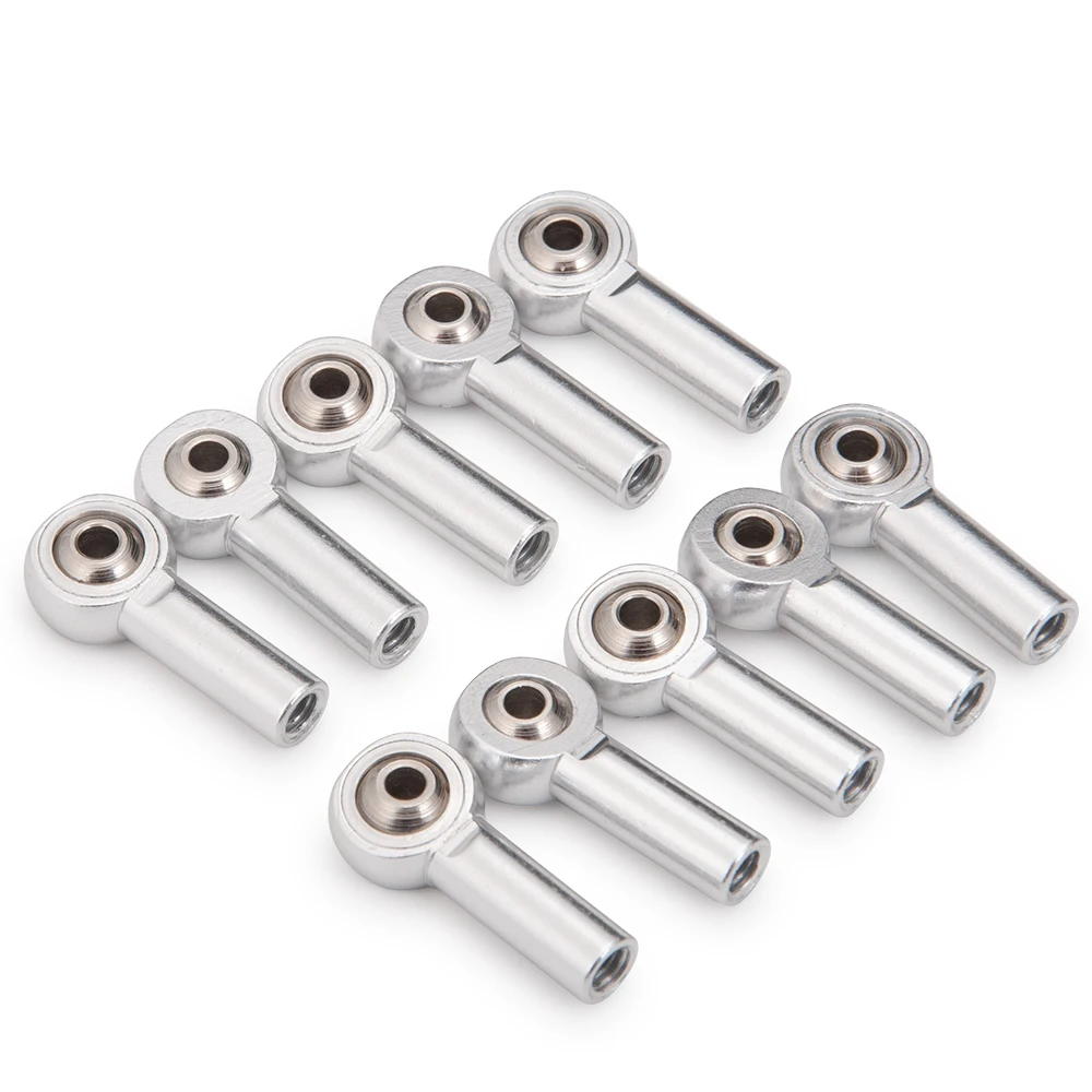 YEAHRUN 10Pcs Aluminum Alloy M4 Rod Ends Link Balls Head Linkage Joint for 1/10 Axial SCX10 RC Car Truck Buggy Upgrade Parts