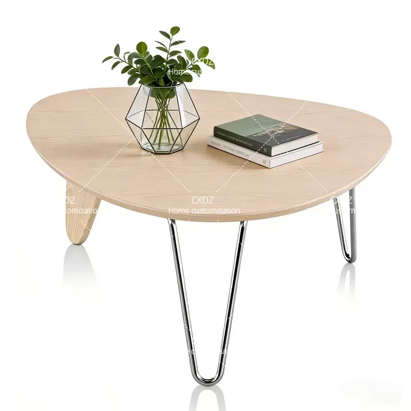 Medieval Style Oval Coffee Table Modern Minimalist Small Apartment Living Room Negotiation Desk Customizable Household