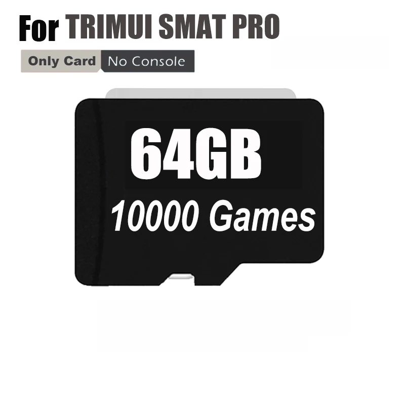 بطاقة SD ل Trimui الذكية برو وحدة تحكم بجهاز لعب محمول 4.96 ''IPS شاشة نظام لينكس عصا التحكم RGB الإضاءة Smartpro TF بطاقة الألعاب