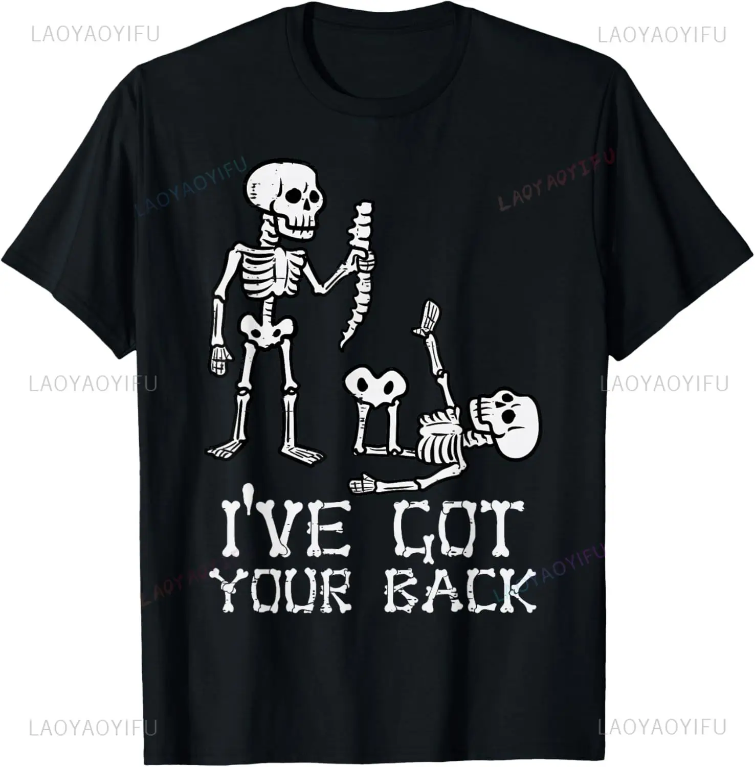 Halloween Skeletons Ive Got Your Back Costume Men Women Kids Funny Shirt Casual Streetwear Print on Demand