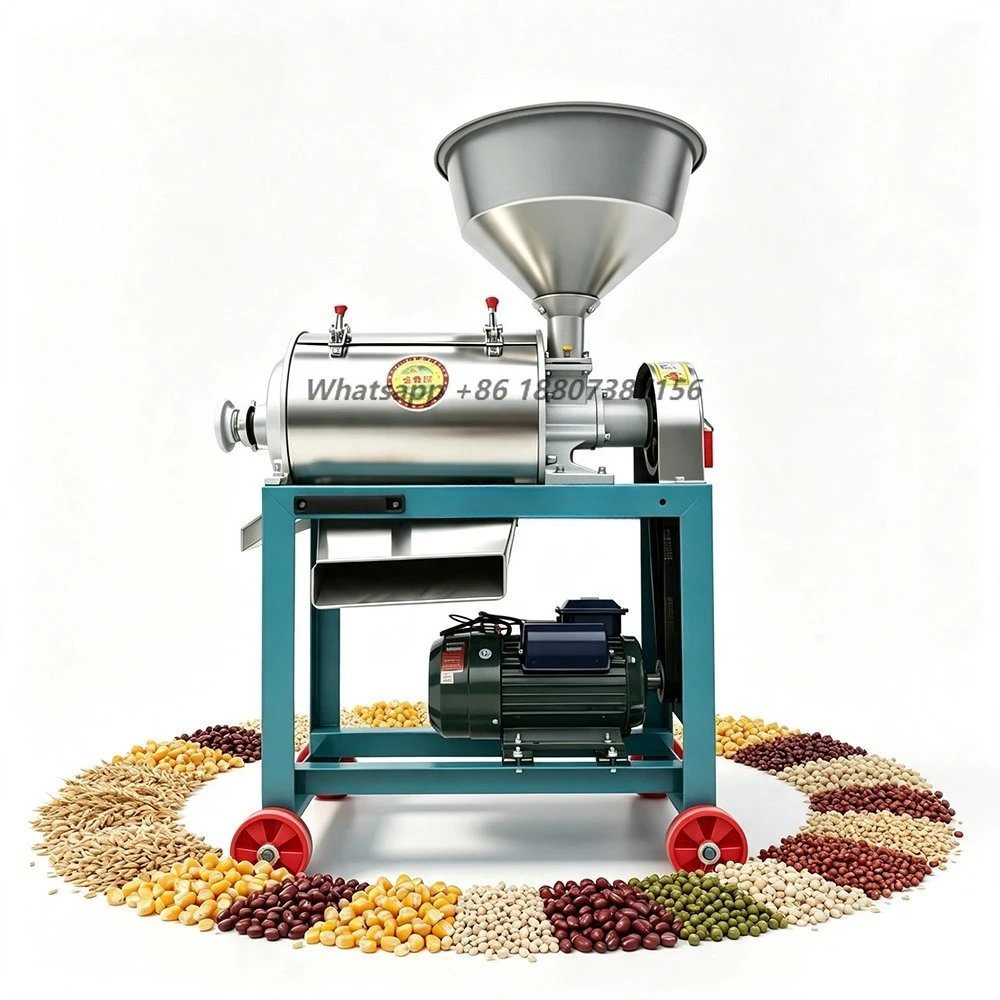 Small Electric Flour Milling Machine With Bran Separator for Wheat Corn and  Grain Processing
