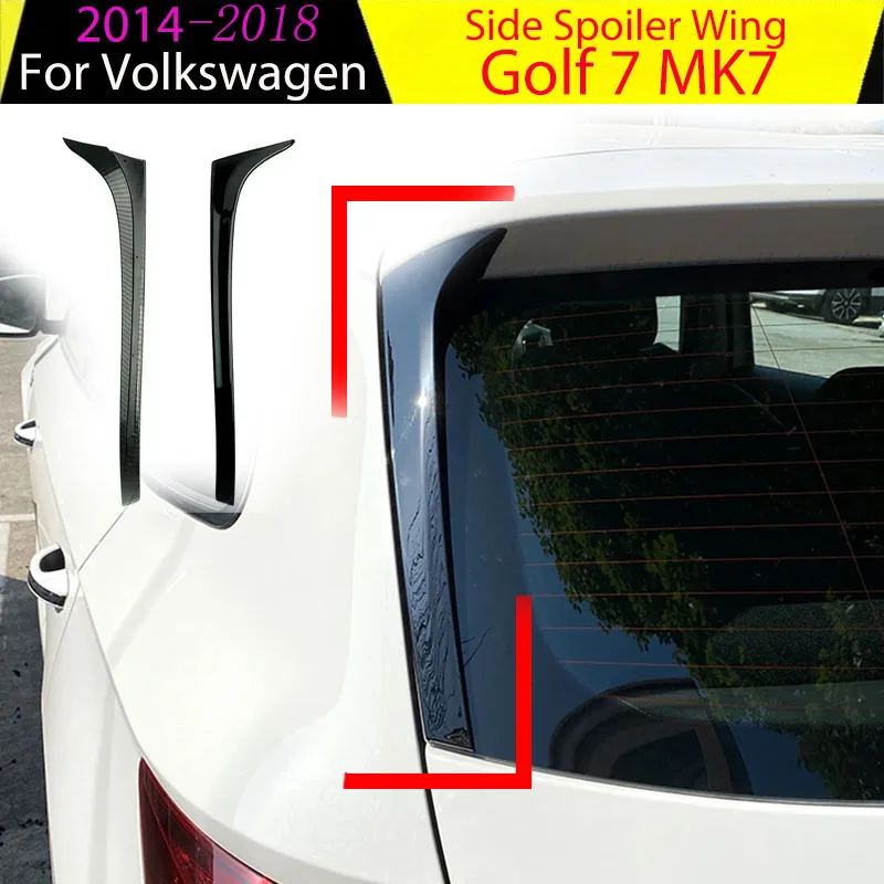 

2 шт. для Volkswagen Golf 7 MK7 2014 2015 2016 2017 2018 заднее окно, боковой спойлер на крышу, сплиттер, крыло, задние ворота, автоподставки
