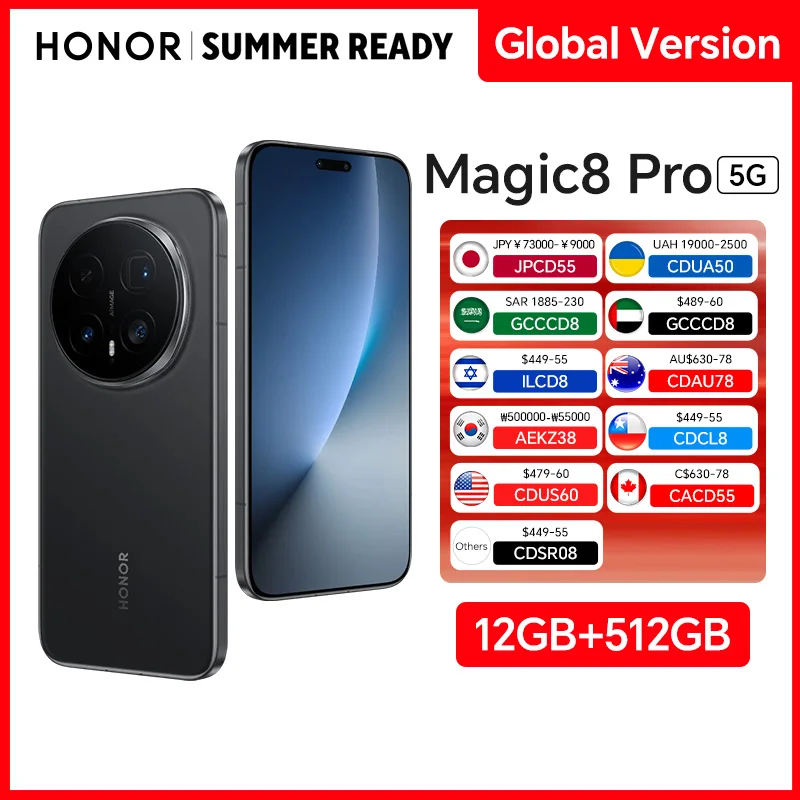 Global Version HONOR Magic8 Pro 12GB+512GB 5G 6.71'' 120Hz O
