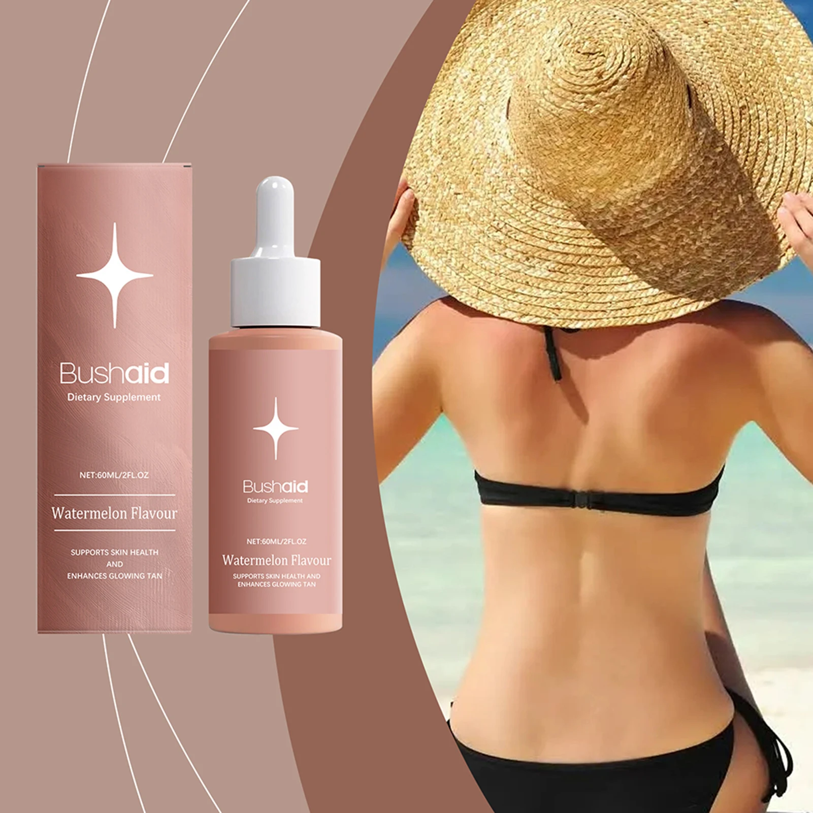 Oral Sunless Tanning Drops Long-Lasting Tanning Drops For The Body Drinkable Self-Tanning Drops For Face Body For Men Women