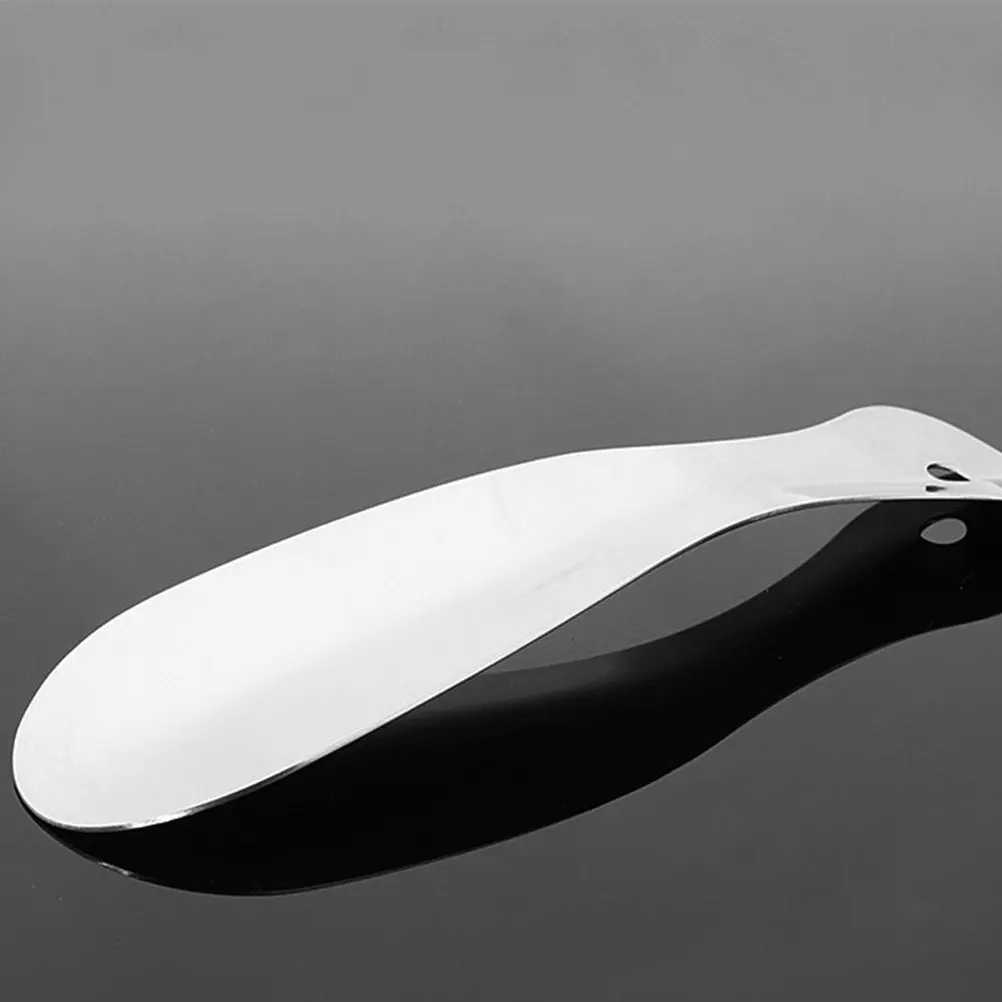 1Pcs Stainless Steel Shoehorn Ergonomic Design No-Edge Shoe Lifter for Easy Foot Entry Space Saving Portable Household Shoe