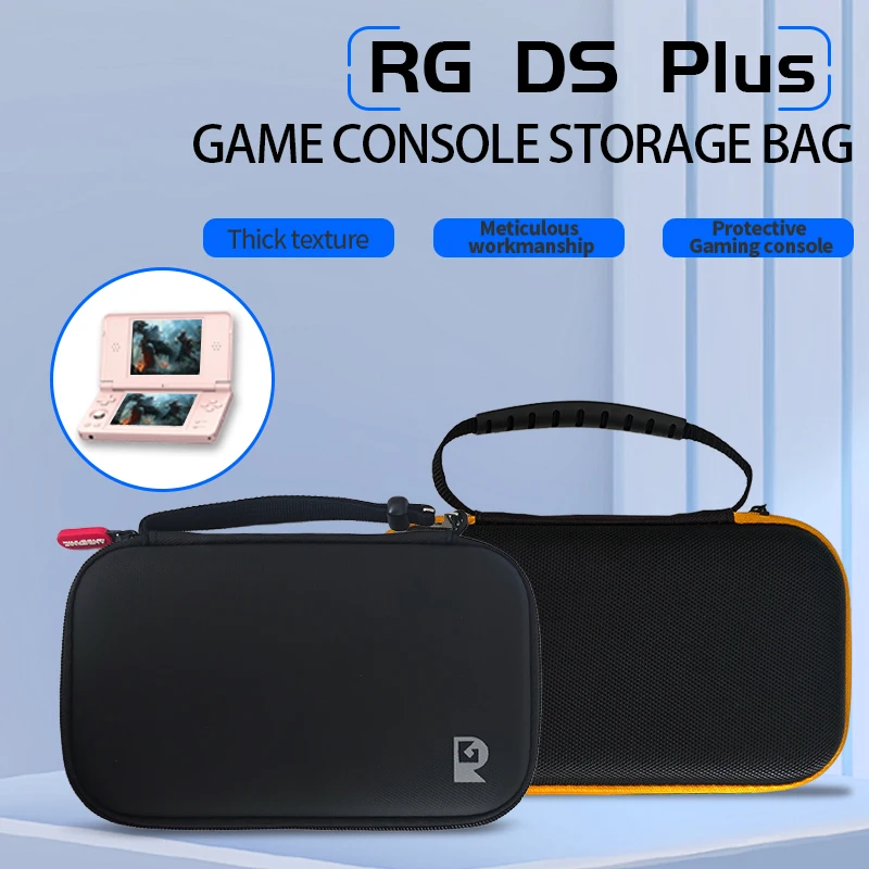 Funda rígida de viaje para la consola de juegos Anbernic RG DS PLUS, organizador portátil y bolso de mano para accesorios de consolas de juegos.