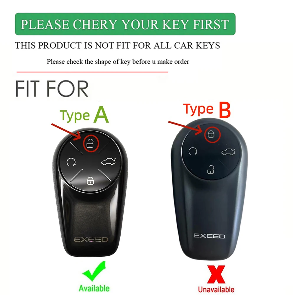 Car Key Protection For Chery Exeed Exlantix ET Exlantix ES 2025 Car Key Holder Keychain Silicone Case Key