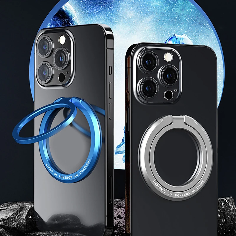 

360° Rotation Phone Magnetic Stand for Magsafe Gym Metal Finger Ring Holder Folding Strong Magnet Bracket for iPhone 17 16 15 14