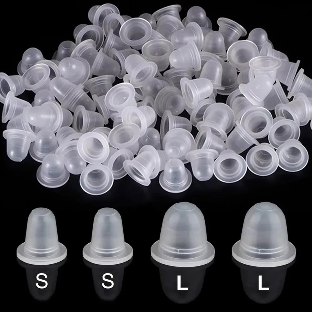 Silicone Tattoo Ink Cups 1000/300/100pcs Disposable Ink Caps for Permanent Makeup Eyebrow Pigment Container Tattoo Accessories