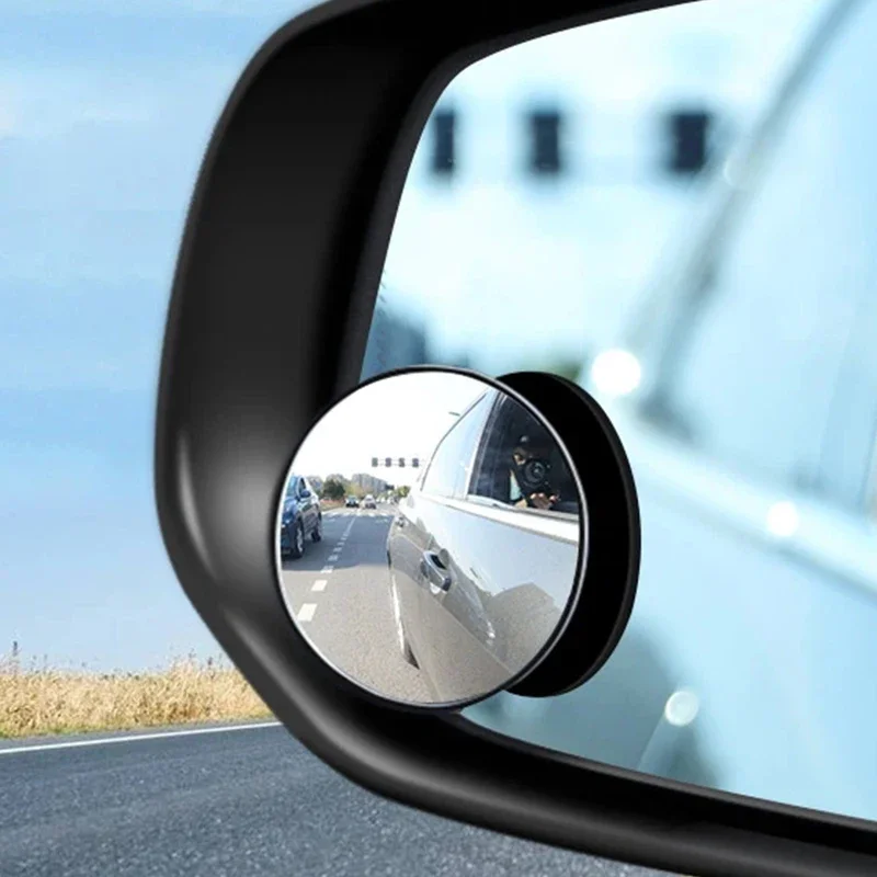 Car Blind Spot Mirror Frameless Round Mirror 360 Degree Wide-angle Rearview Auxiliary Mirrors Safety Driving Rear View Mirrors