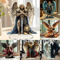 Archangel Michael Figurine,Angel Sculpture,2D Flat Acrylic Statue,Home,Office,Cafe,room,Studio,display Case,Table Decor Gift