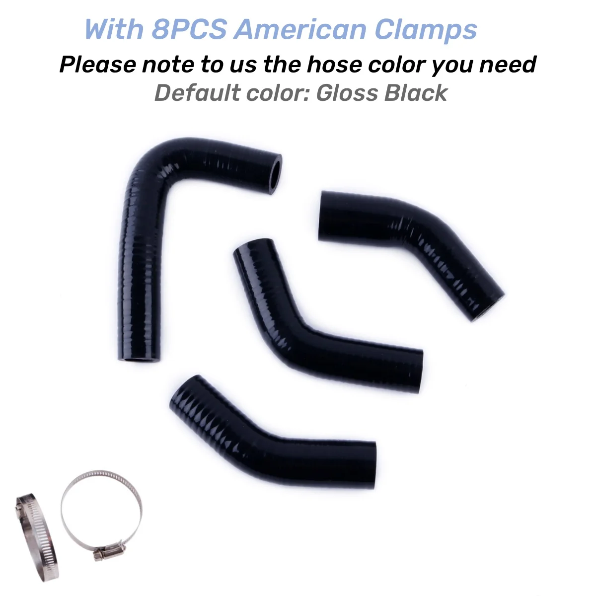 4PCS 3PLY For Yamaha RZ350 RD350 RD RZ 350 YPVS All Years Motorcycle Silicone Radiator Coolant Pipe Tube Hose Kit