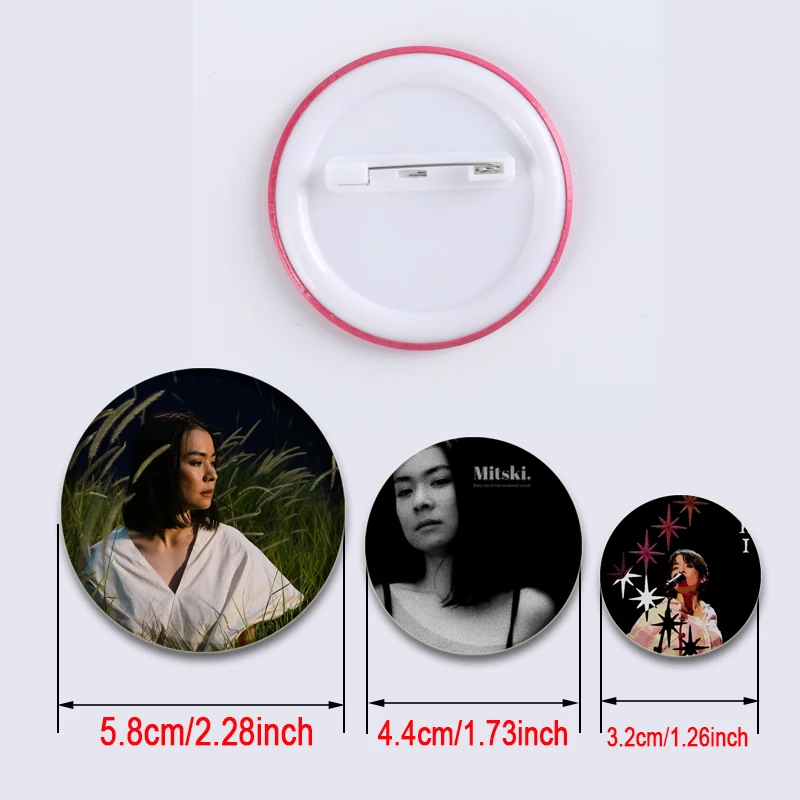 Singer-songwriter Mitski Brooches Classic Music Album Badge Handmade Creative Lapel Pins for Backpack Collar Jewelry Accessories