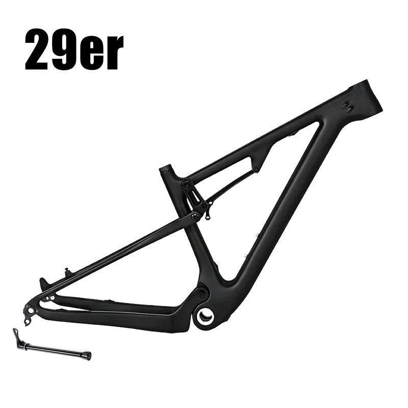 Full Suspension Carbon 29 Mtb Bike Frame With Thru axle 12*148mm Boost Dual Suspension 120mm Travel Mountain Bicycle Frame