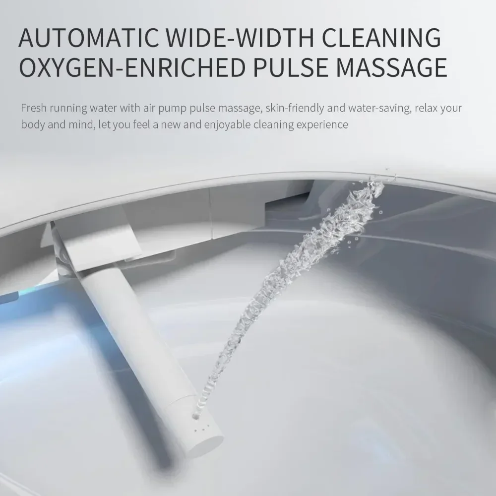 Cross-borderSmart Bidet Toilet Seat With Wireless Remote And Side Panel, Multiple Spray Modes, Adjustable Heated Seat