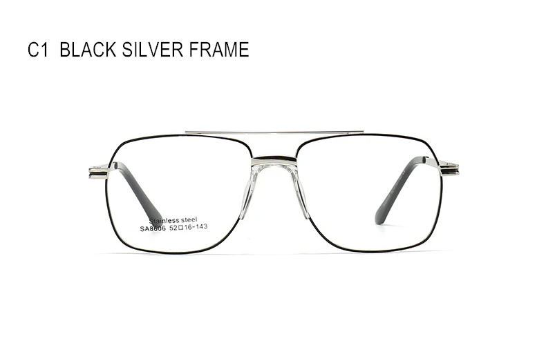 Benutzerdefinierte Myopie-Brille mit Rezept -0,5 bis -10 Männer Frauen Hochwertige Twin-Beams-Legierungsrahmenbrille für Kurzsichtige F023 – Detail 14