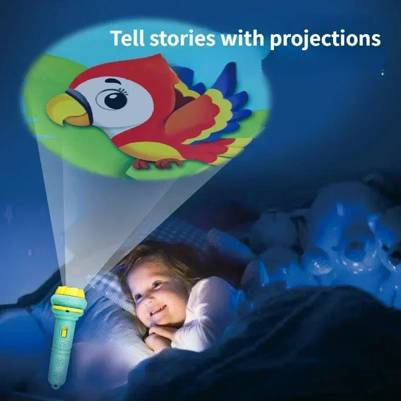 Children\'s Early Education Projector Flashlight Baby Educational Toy Luminous Pattern Light