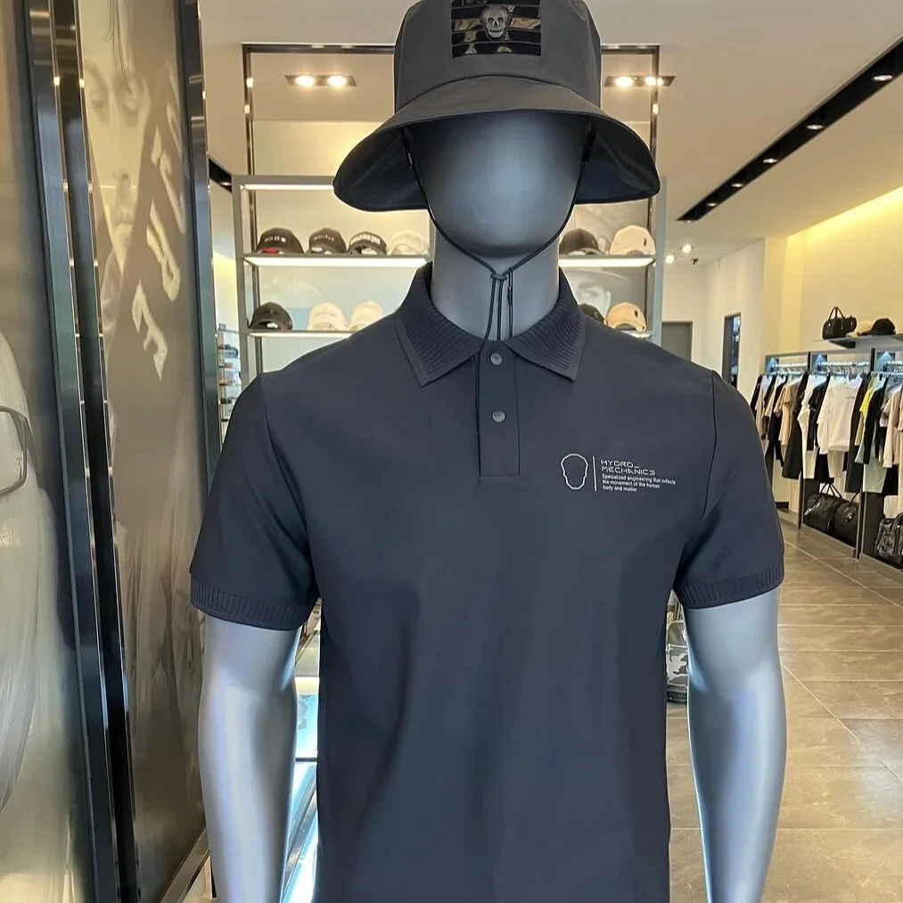 2024 NEW Amazingcre Fashion Breathable Skull Head Short Sleeved Golf T-blood Shirt,High Quality Men Sports Tennis Golf Tee Top