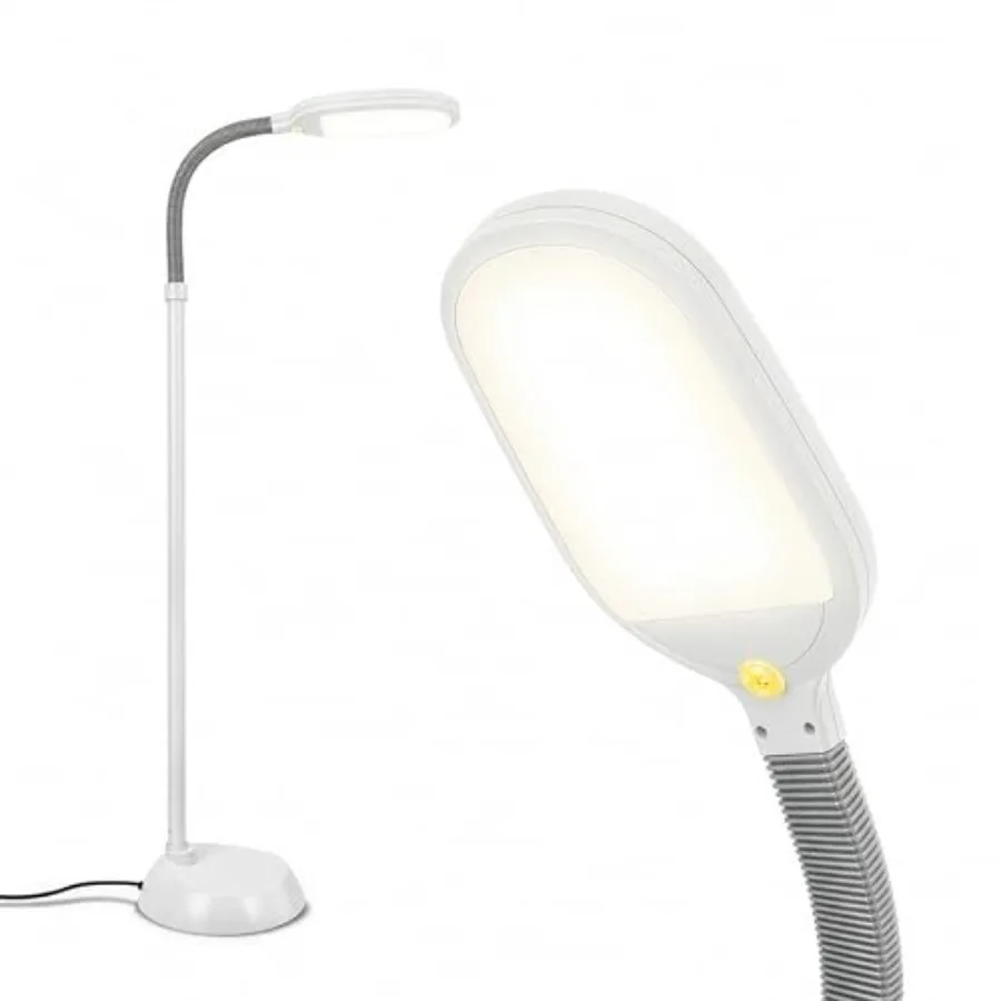 

Litespan - Bright LED Floor Reading Lamp for Over Chair Crafts and Reading, Estheticians' Light for Lash Extensions, Adjustable