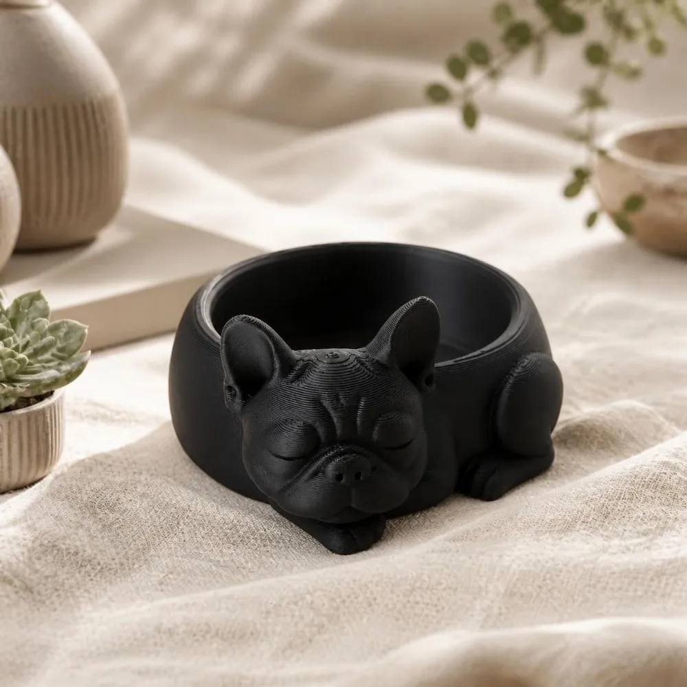 3D Printed Succulent Flower Pot Ornaments Desktop Decor Dog Shaped Flowerpot Funny Creative Puppy Figurine Desktop