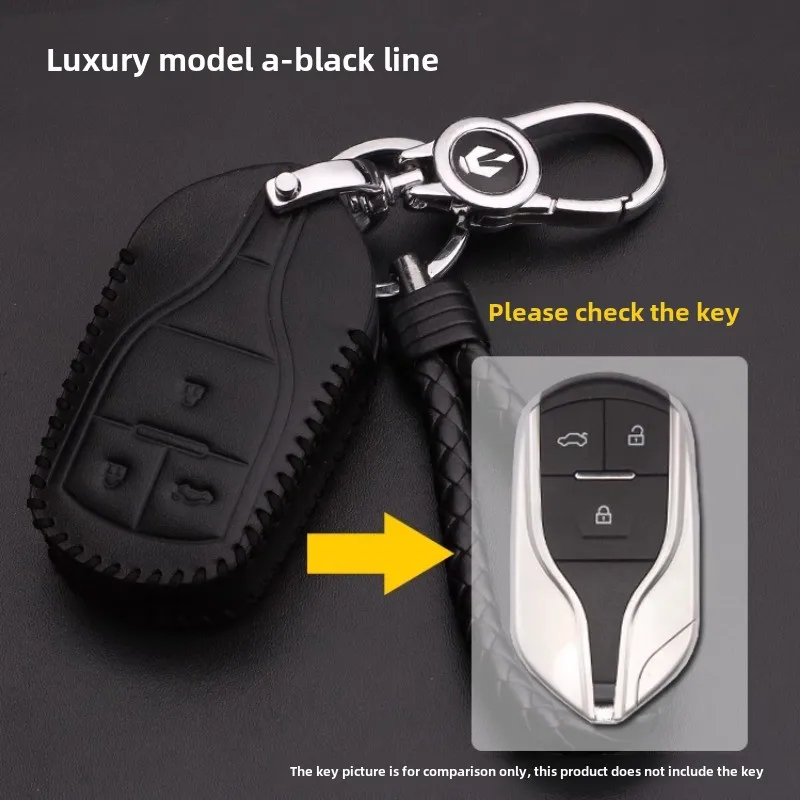 Dedicated To Hanteng Autos X7/X7s/X5 Car Key Case Leather V7 Key Case 20172018 Intelligent Remote Control Key Case