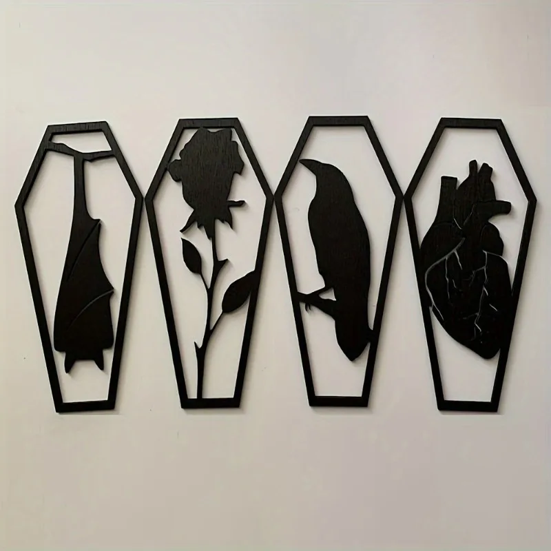 Contemporary Acrylic Gothic Wall Sculpture 4-Piece Set | Hal