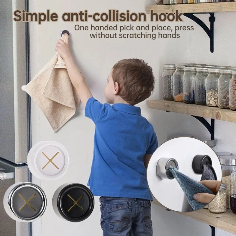 Minimalistisch gestalteter Wandhaken für den Heimgebrauch, kein Bohren erforderlich, kollisionssicherer Sicherheitshaken, Handtuchhaken für das Badezimmer.