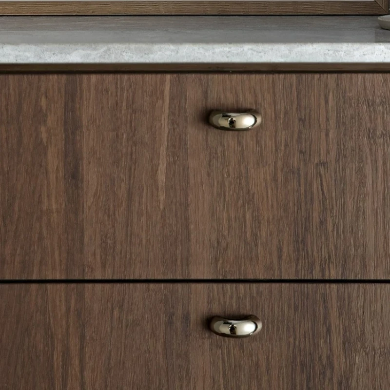 Silver Kitchen Cabinet Handles Solid Brass Antique Small Handle Modern Simple Cabinet Door Drawer Decorate Furniture Handle