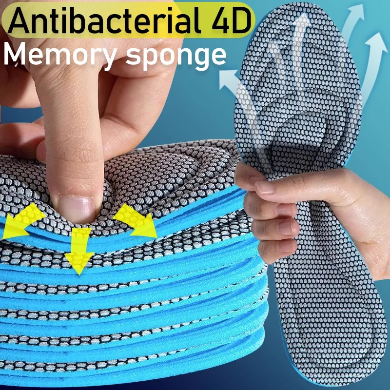ナノスポーツインソール,防臭,抗菌,柔らかく弾力性のある靴パッド,汗吸収,メモリースポンジ,脱臭