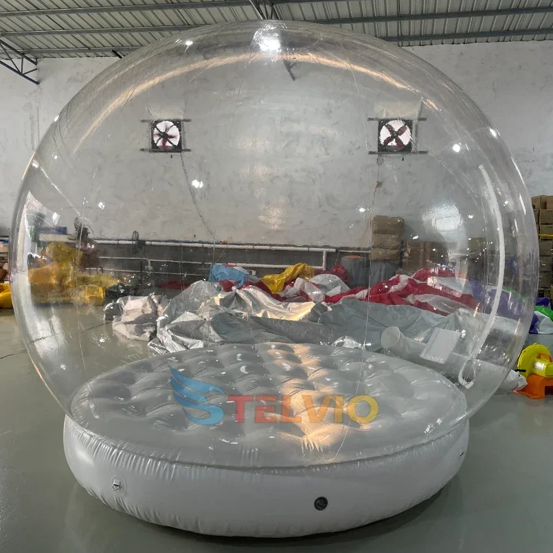 Christmas Outdoor Decorations Giant Snow Globe Bouncy Bubble House Inflatable Human Size Snow Globe For Sale