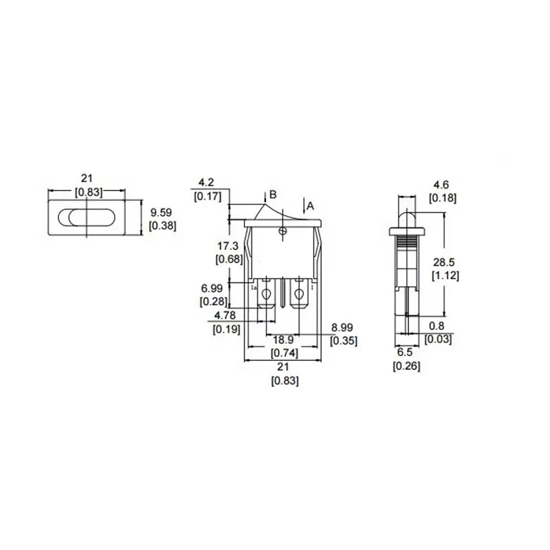 MR-2-110-C5N-BB Import ship type switch original certification 2 feet 2 black sector