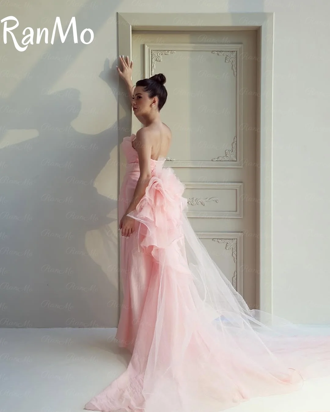 Ranmo Вечерние платья 2025 с лепестковым воротником Вечерние платья без рукавов Платье для выпускного вечера русалки множество 한 tipo فساتين빠ين заслужива