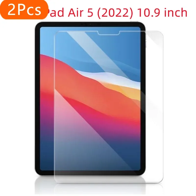 

2 шт. Защитная пленка из закаленного стекла 9H для iPad Air 5 10,9 дюймов 2022 A2588 A2589 A2591 планшета с защитой от царапин и пузырьков HD Clear