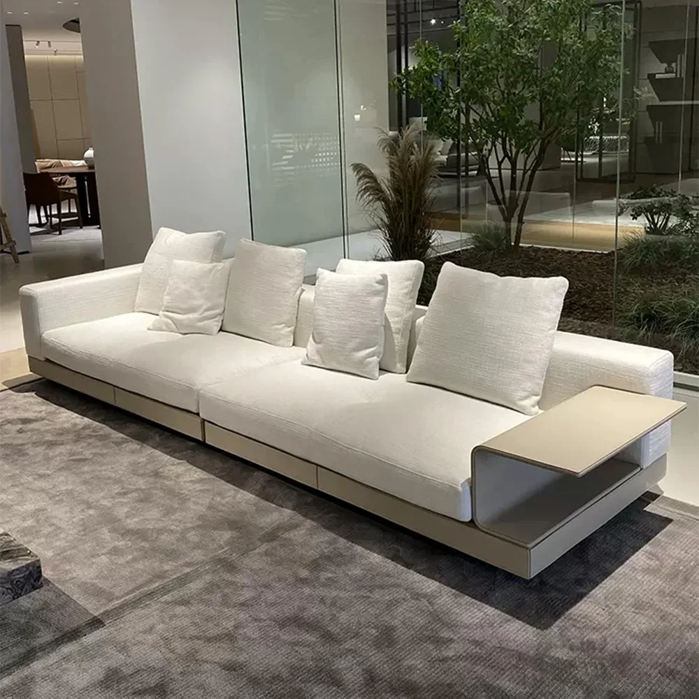 U Shape Sectional Fabric Sofa Modern Couch Living Room Luxury White Sofa Set Furniture