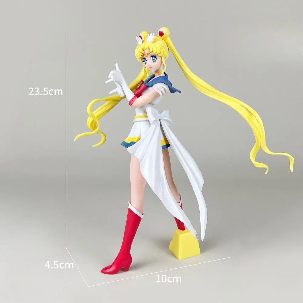 23cm Anime Sailor Moon Figure Tsukino Usagi Figurine Statue Model PVC Collection Desktop Action Figure Toy Kid Gifts view 6