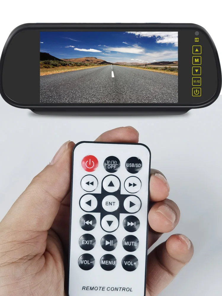 Vehicle Wireless 18 Keys Card Infrared Remote control for car monitor 7 inch remote control with MP5 function display