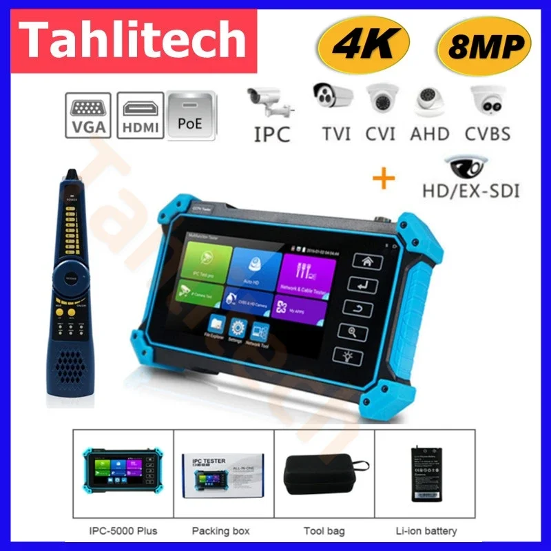 

Tahlitech IPC CCTV Test IPC5200 4K H.265 8MP IP CVI TVI AHD SDI Analog Camera Test 6 IN 1 VGA & 4K HD Input IP Camera Test