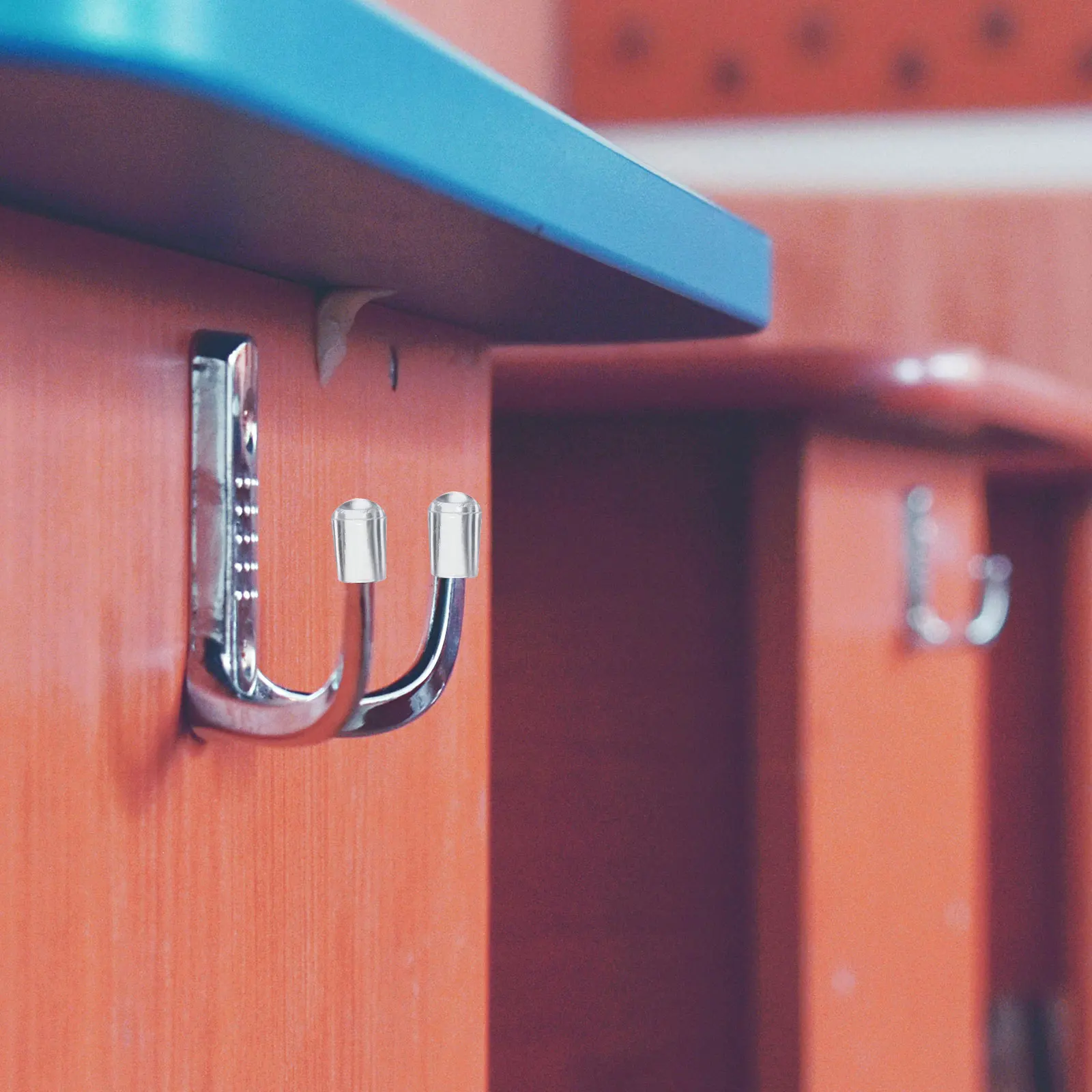 

100pcs PVC Caps for Hooks Wire Protectors Blue Transparent Plastic Hanging Hook Tip Covers Hanger Ends