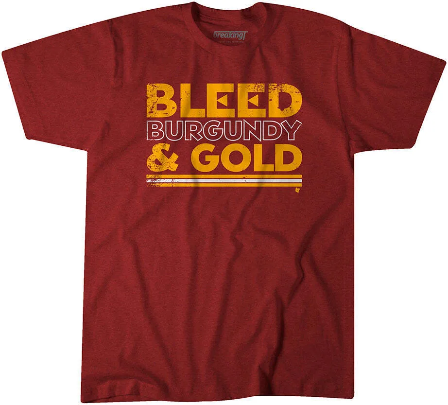 BLEED BURGUNDY & GOLD T-SHIRT