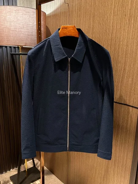 [Light and thin texture simple business man] 26 spring new men's solid color lapel thin short jacket