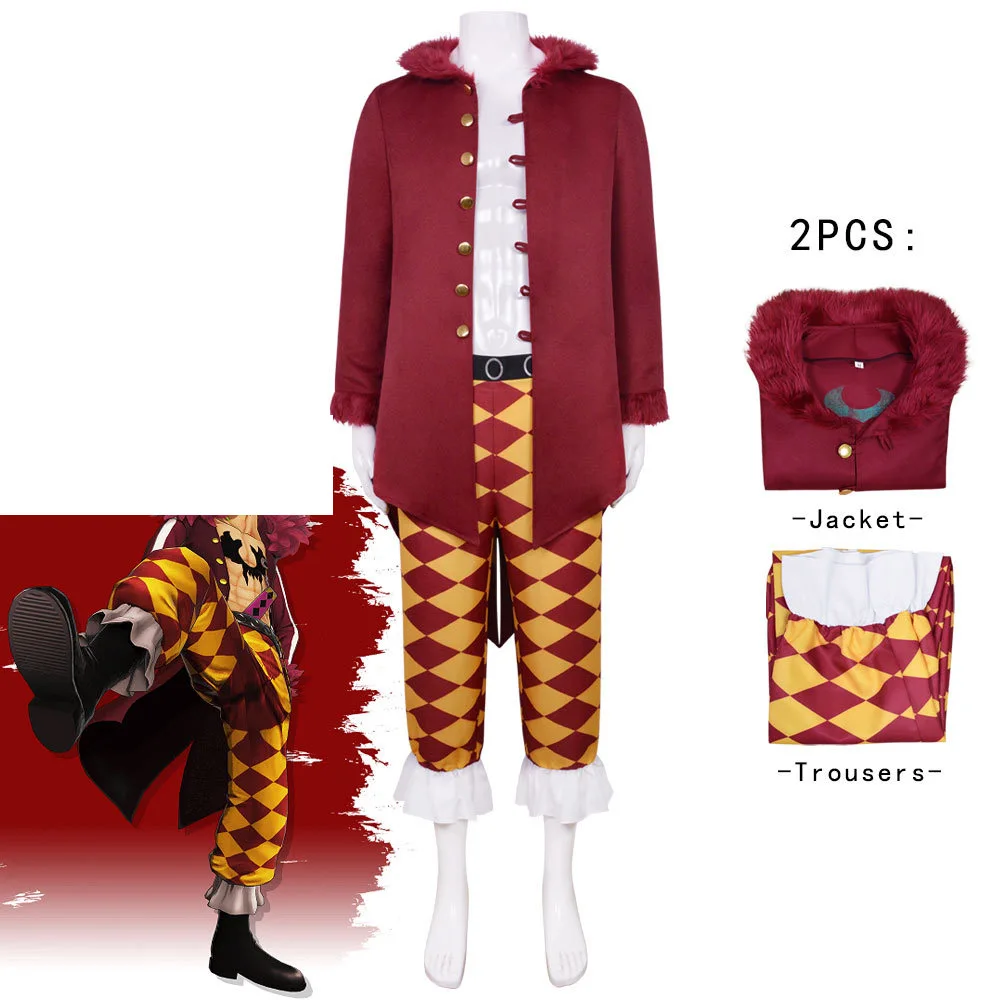 Game Blox Fruit Bartolomeo Cosplay Costume Anime Clothing Bari Bari No Mi Halloween Costumes For Men Women Party Top and pants