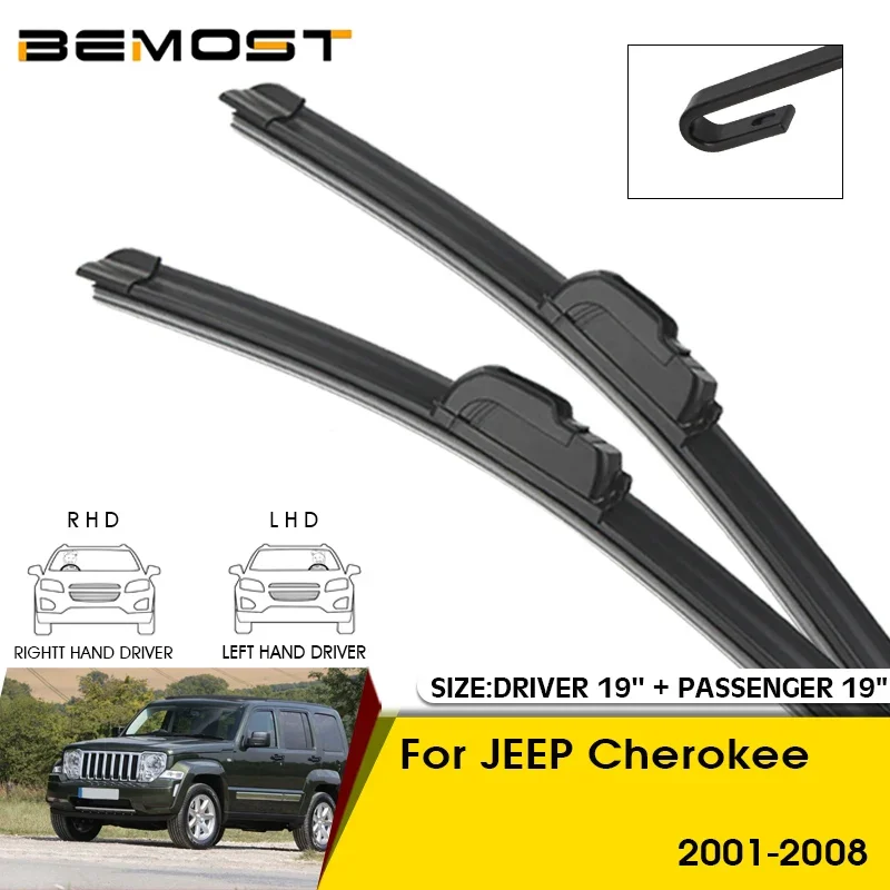 Car Wiper Blades For JEEP Cherokee 2001-2008 Windshield Windscreen Front Window Blades 19