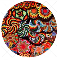 Flower Birthday Party Background Decors Round Tablecloth Customized Backdrop Children's Birthday Decoration Wedding Banner